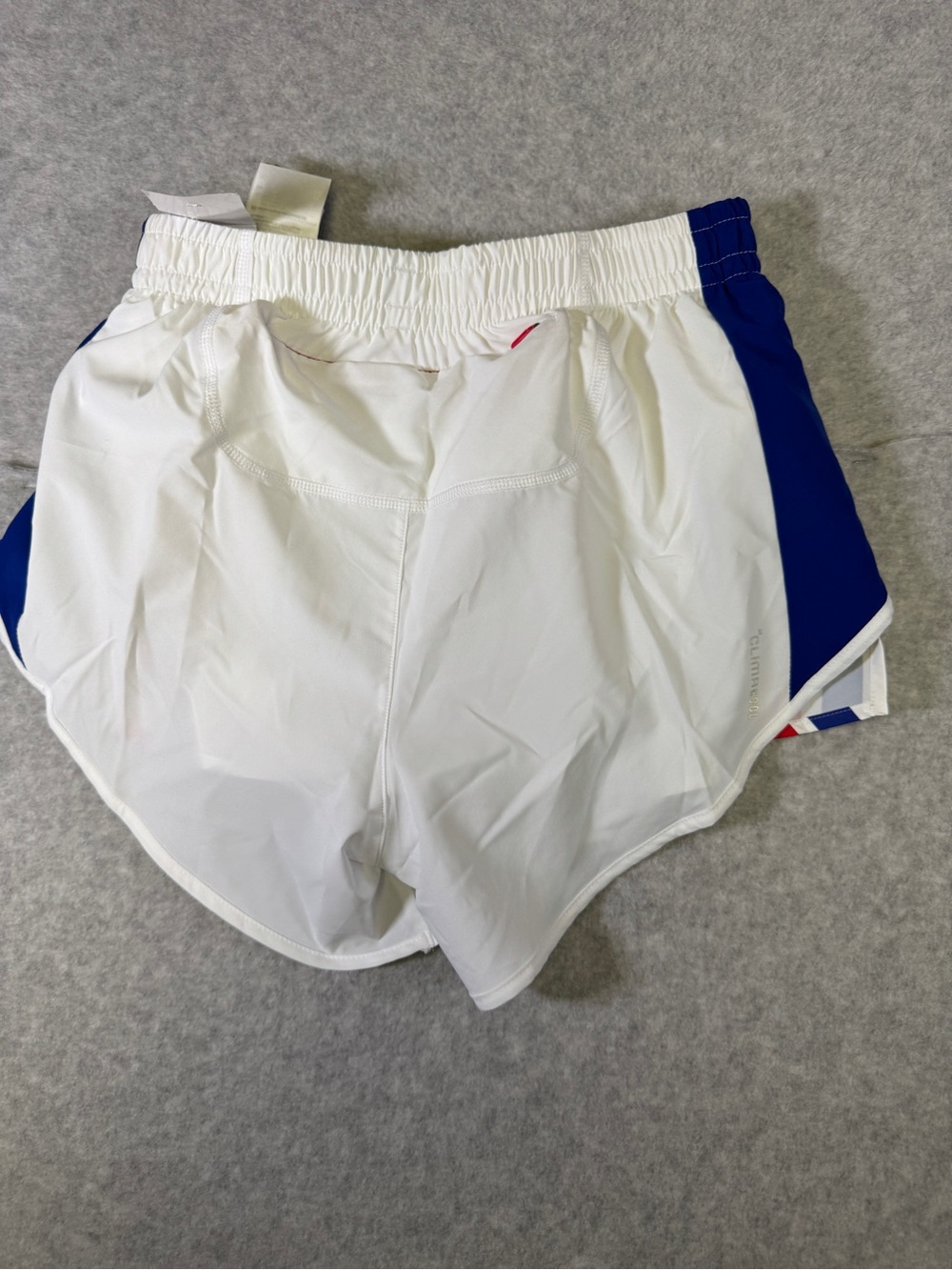 adidas White Athletic Shorts with Red & Blue Accents Size XS 3” - Picture 6 of 6